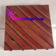 decking kayu lantai portable cat kayu jati lantai indoor outdoor 50X50