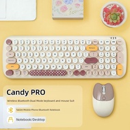 gaming keyboard wireless keyboard and mouse keyboard bluetooth Skyscraper Cartoon Girl Wireless Blue