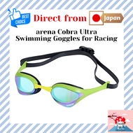 [FINA Approval] arena Cobra Ultra Swimming Goggles for Racing Unisex/ Emeg × Blue× Green× Yellow/ One-size-fits-all Mirror Lens/ AGL-180M [Direct from Japan]