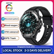 Smart Watch Men 1.55'' BT Call Sport Tracker Voice Assistant Heart Rate Monitor Waterproof WatcheHT9