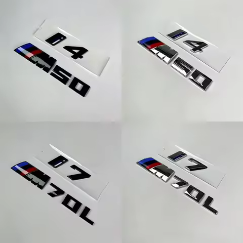Rear Badge Emblem Letter Sticker for BMW IX3 I4 I7 M50 M60 M70L Car Rear Trunk Logo Decal Auto Exter