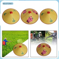 [mojotorw7] Asian Conical Hat Imitation Bamboo Weaving Lightweight Multipurpose Accessory