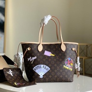 全新 未拆 Louis Vuitton LV路易威登 Neverfull MM 手提肩背托特包(M40995-米)