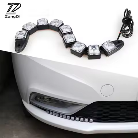 ZD 2pcs Car LED Day Lights 12V DRL Fog Lamp Bulb For Hyundai Tucson 2017 Solaris ix35 i30 Suzuki Swi