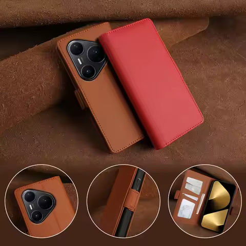 Phone Case For Huawei Pura 90 Pro Max P90Pro Nova 14 Pura 80 Ultra P80 Pro Plus Premium Leather Flip