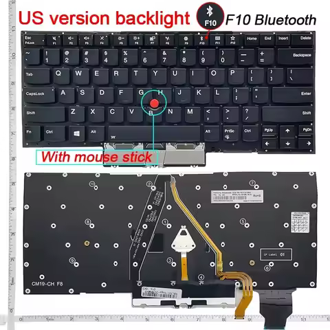 US/RU/SP keyboard FOR Lenovo ThinkPad X1 Yoga 2019 Gen 4TH 2020 5TH/X1 Carbon Gen 3 3rd 2015 64700-2