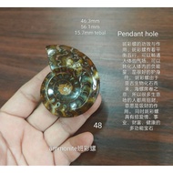 ammonite pendant斑彩罗吊坠一颗的