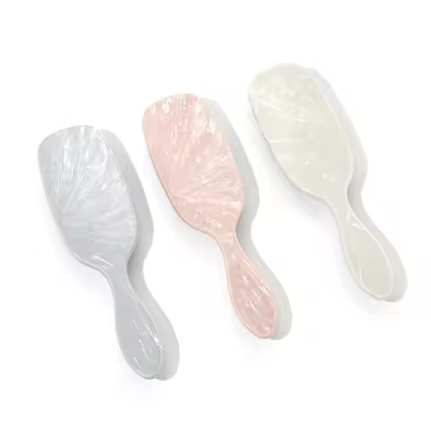1pcs Marbled Soft Tooth Comb Anti-static Hair Brush Handle Entangle Detangling Comb Shower Massage C