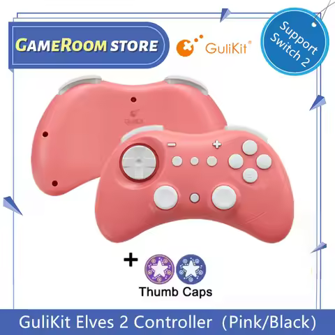GuliKit Elves 2 Controller Hall Gaming Controller for Switch,Windows,iOS & Android RED / black bluet