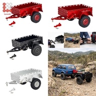 [Lovoski] RC Crawler Trailer Metal Hitch Mount Trailer Easy to Install Replacement Tires Aluminum Al
