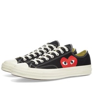 【斷碼清貨】 CDG PLAY x Converse 1970s Chuck 70 Vintage Canvas Black 黑色 1970
