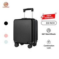 PG Lightweight Luggage 18 Inch Cabin Bag With 4 Silent Wheels Airline-Approved