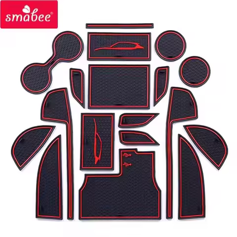 for Mazda CX-5 2017- 2022 Anti-Slip Gate Slot Mat Rubber Door Groove Pad Cup Holder Coaster Car Inte