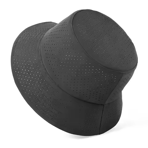 Summer Sun Hat Men Women Quick-drying Mesh Panama Cap Outdoor Flat Top Bucket Hat Mesh Breathable Fi