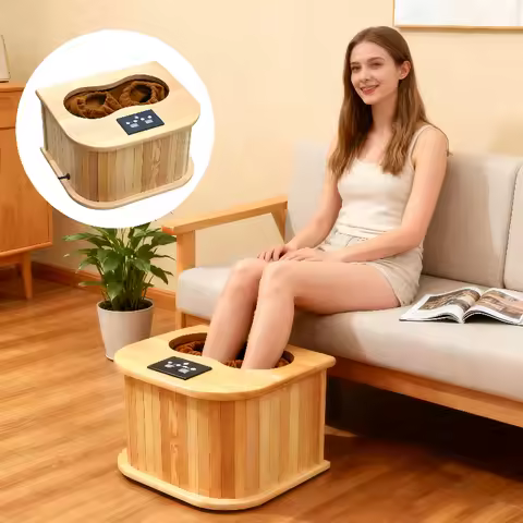 Foot Sauna with Heating Stone Therapy Heated Seat for Gynecological Care Far Infrared Feet Bath Tub 
