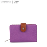 Louis Montini Evelyn Collection กระเป๋าสตางค์ผู้หญิง พับสั้น หนังวัวซาเฟียโน่ กระเป๋าเงินผู้หญิง WL50