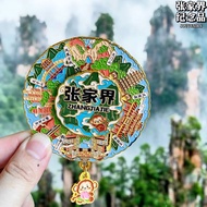 张家界旋转金属冰箱贴门山索龙洞奇楼武陵源文创纪念品伴手礼Zhangjiajie Rotating Metal Refrigerator Sticker Menshan Suolong Cavesau2