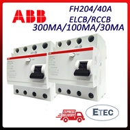 ABB FH204 ELCB 40A 4P [300MA/100MA/30MA]