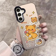 IMD เคส ผิวด้าน หรูหรา สำหรับ SAMSUNG A36 A56 S24Fe S23Fe S24Ultra S23Ultra S22Ultra A16 A06 เคสกัยก