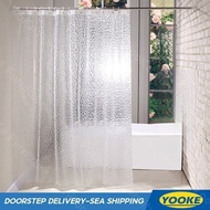 3d Shower Curtain EVA Waterproof Shower Curtain Water Cube Transparent Shower Curtain Bathroom Parti