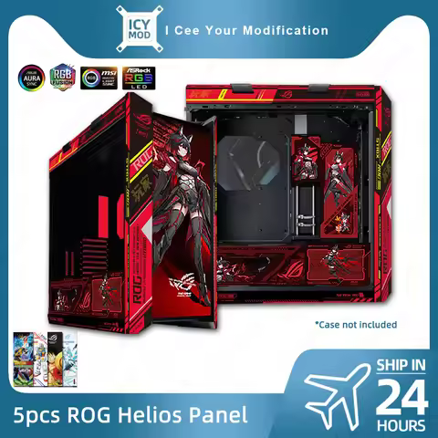 5pcs Prime Lighting Panel ROG Strix Helios Refit ASUS GX601 Chassis Custom ARGB UV Laser Engraved PC