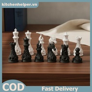 KI Gothic Revival 3D Printed Chess Ornament 32Pcs  White Sci-fi Plastic Pieces for Coffee Table Deco