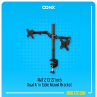 CONX KMT-2 13-27 Inch Dual Arm Table Mount Monitor Bracket TV Bracket