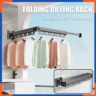 Folding Drying Rack Aluminum Alloy Retractable Hanger Balcony Drying Rack Penyidai Baju Lipat