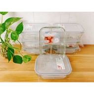 ️HEAT Resistant GLASS BOX DIVIDED IN 3 COMPARTMENTS LEBEN LANG BRAND CAPACITY 1040ML - LBV333G