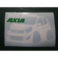 [Sticker Kereta] I LOVE MY AXIA. Boleh custom warna. Sticker kereta khas untuk Perodua Axia.
