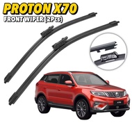2Pcs Proton x70 Front Windshield Wiper Silicone / Rubber Soft Wiper OEM Clip