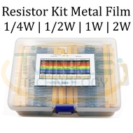 Resistor Kits Box Assortment Kit 1/4W 1/2W 1W 2W Metal Film 1 - 3M ohm 1% Mixed value resistor perin