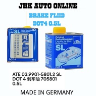 BRAKE FLUID DOT 4 ATE SL 0.5L(500ML) 100% NEW ORIGINAL MADE IN GERMANY