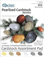 Accent Design Paper Accents Cdstkt MetalicPearl Cardstock Pad 8.5x11 24pc