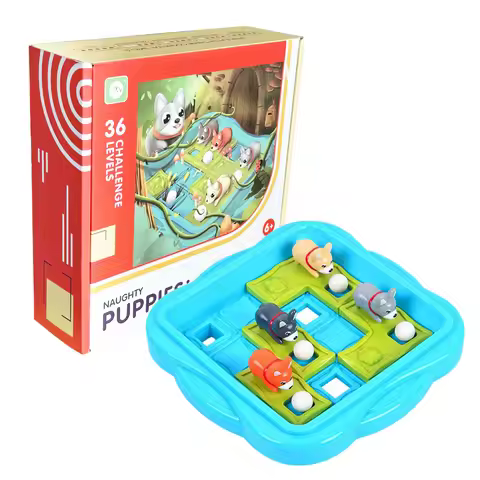Board Game Naughty Puppies Children Educational Toys 36 Challenges Logic Thinking Game Intelligent P