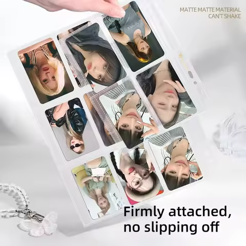 SINGBA 10 Pcs Matte A4 A5 7-Hole Photo Album Binder Photocards Card Sleeves 4/9 Pocket for 3" 3.5" I