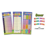 BANNER BIJAK BACA | BIJAK JAWI | BIJAK SIFIR | BANNER KELAS | HIASAN SEKOLAH | KECERIAAN KELAS |