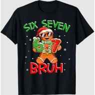 67 Christmas 6 7 Meme Gingerbread Man Xmas Pajamas Holiday T-Shirt