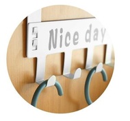 免打孔門後掛勾置物架衣帽架 免打孔門後掛鉤置物架壁掛衣架浴室免釘門上背式衣服掛架衣帽衣鉤掛鉤 [平行進口]