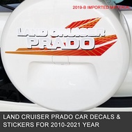 Land Cruiser spare tire sticker Prado rear spare tire sticker decorative bright strip 2700 spare tir