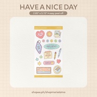 Have A Nice Day Sticker Sheet Sticker Pack, Stickers for Journaling Bujo Shop Marie Lama