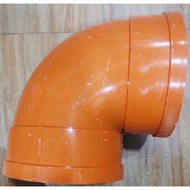 Pvc orange sanitary elbow 6inch 90x6