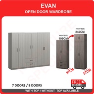 EVAN OPEN DOOR WARDROBE (7/8 DOOR AVAIL)