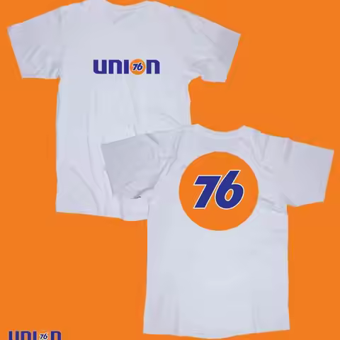 Union 76 logo white T shirt Oil Gas station