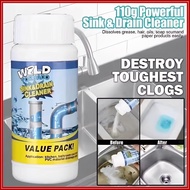 (SG) Wild Tornado Powerful Sink &amp; Drain Cleaner Deodorant High Efficiency Clog Remover Suitable For All Pipe &amp; Toilet