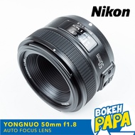 Yongnuo 50mm F1.8 เลนส์ออโต้โฟกัส สำหรับใส่กล้อง Nikon DSLR  DX / FX Format ( YN AUTO FOCUS Lens 50 mm F1.8 For Nikon F Mount / DX / FX ) ( AF / MF ) ( กล้อง นิคค่อน ออโตโฟกัส )