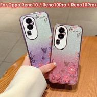 Soft Case For Oppo Reno 10 Pro Plus 10Pro+ Reno10 Pro Reno10Pro 5G 2023 Casing Gradient Phone Case Glitter Bling Bling Cute Sparkle Phone Case Fashion Cover Case