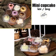 🇸🇬 Mini cupcake box Mini tart - tray transparent 9 cavity packaging box dumpling box tray mantou