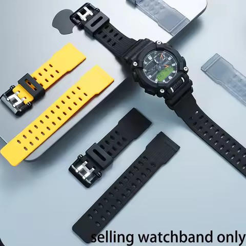 Waterproof silicone watch strap for Casio GA-900/GA-900SK/TH/HC series Bumblebee resin silicone watc