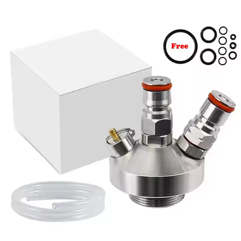 Mini Keg Dispenser Double Ball Lock Spear Stainless Steel Beer Growler Spear With 30cm Silicone Hose